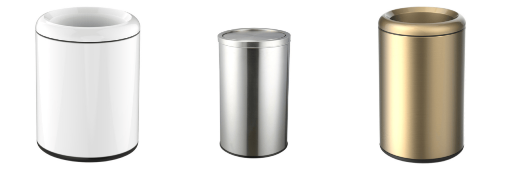 Large stainless steel trash can (1)