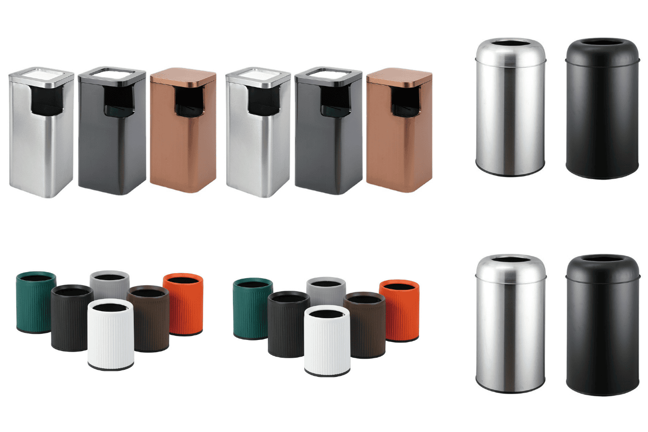 Medium stainless steel trash can (1)