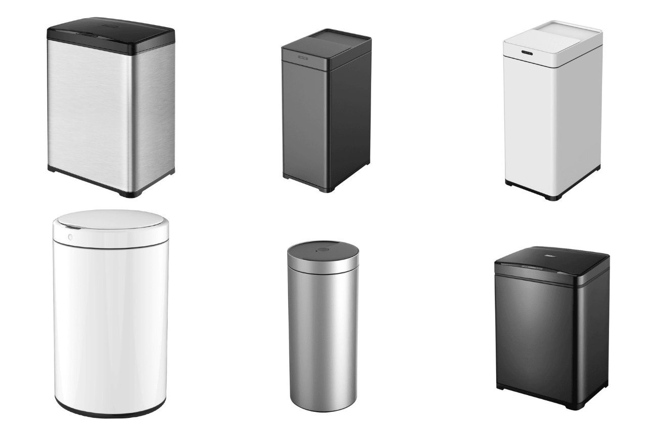 Odor Control Stainless Steel Trash Can (1)