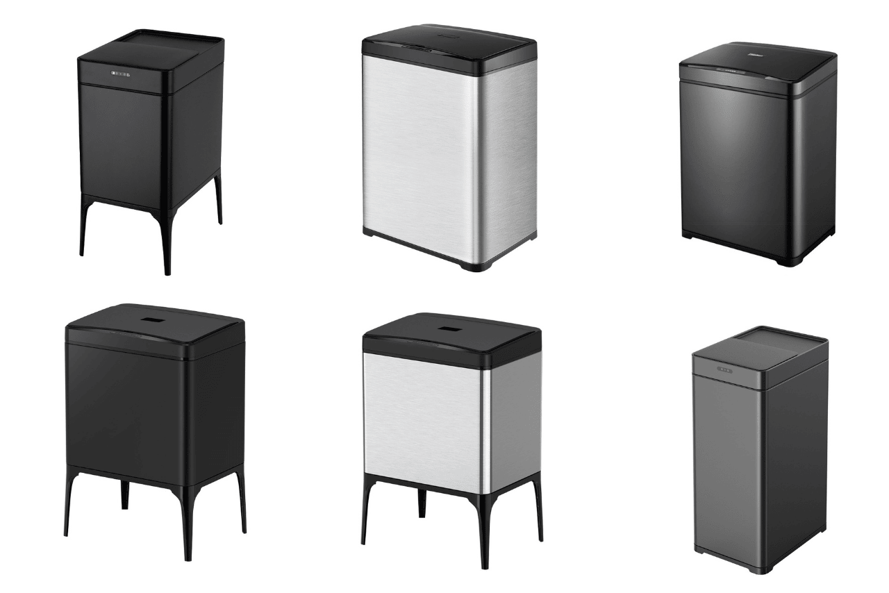 Touchless Stainless Steel Trash Can (1)